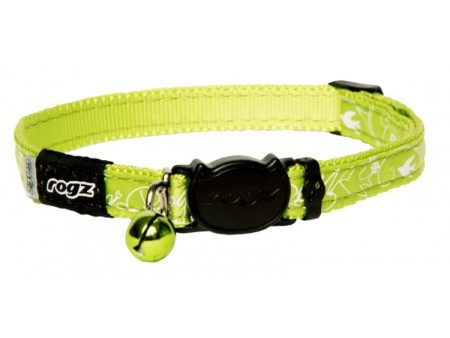 Rogz Silkycat Safeloc Lime Filigree Small on Sale