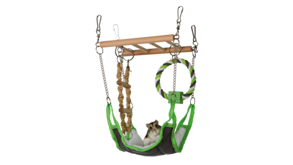 Small Animal Suspension Bridge with Hammock For Discount