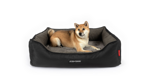 EzyDog 2in1 Ortho Smart Bed Charcoal Black Supply