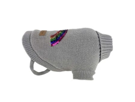 Huskimo Rainbow Jumper Reversible Grey 40cm Discount