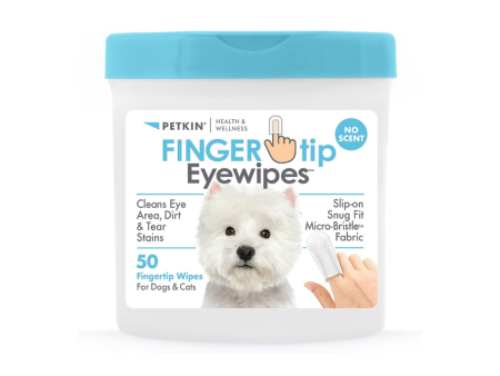 Petkin Fingertip Eye Wipes 50 Pack Cheap