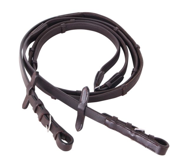 Cavallino Soft Leather Reins Brown Pony For Discount