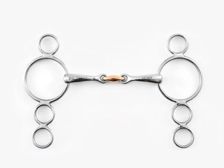 Premier Equine Three Ring Dutch Gag with Copper Lozenge Fashion