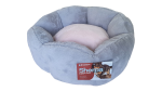 Brooklands Round Pet Bed Grey & Pink 53cm Discount