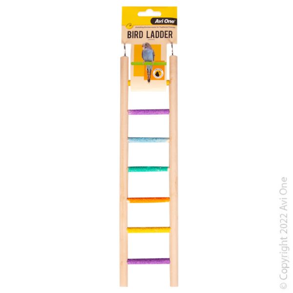 Avi One Wooden Ladder With 7 Sand Steps Cheap