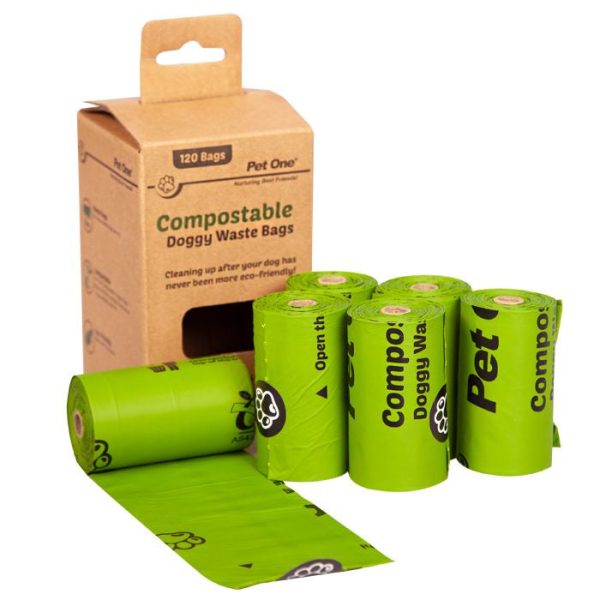 Pet One Compostable Doggy Waste Bags 6 Rolls Online