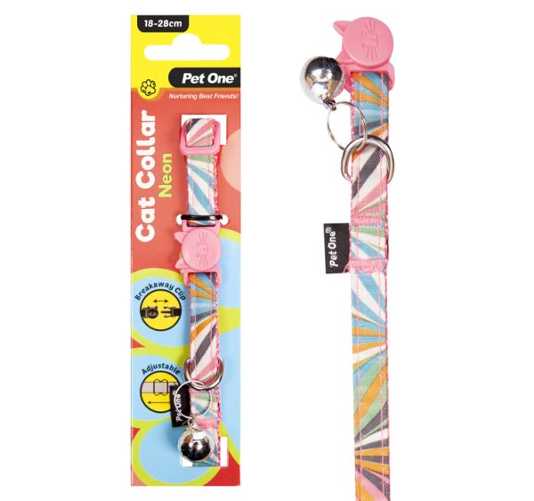 Pet One Cat Collar Neon Pink For Sale