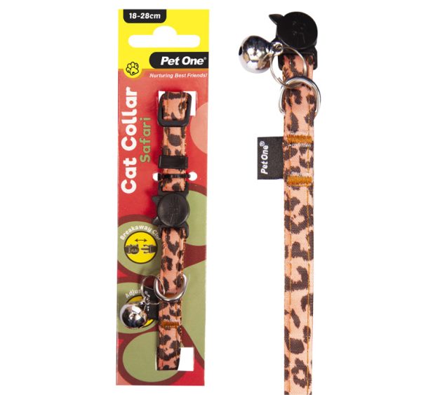 Pet One Cat Collar Nylon Safari Orange Sale