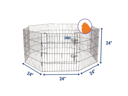 Petmate Exercise Pen with Door 60cm Fashion