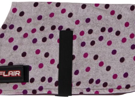 Flair Pattern Polar Fleece Coat Purple Dots For Sale