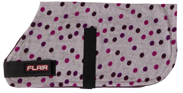 Flair Pattern Polar Fleece Coat Purple Dots For Sale