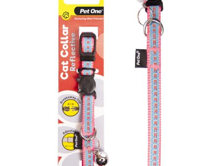 Pet One Cat Collar Reflective Pink Supply