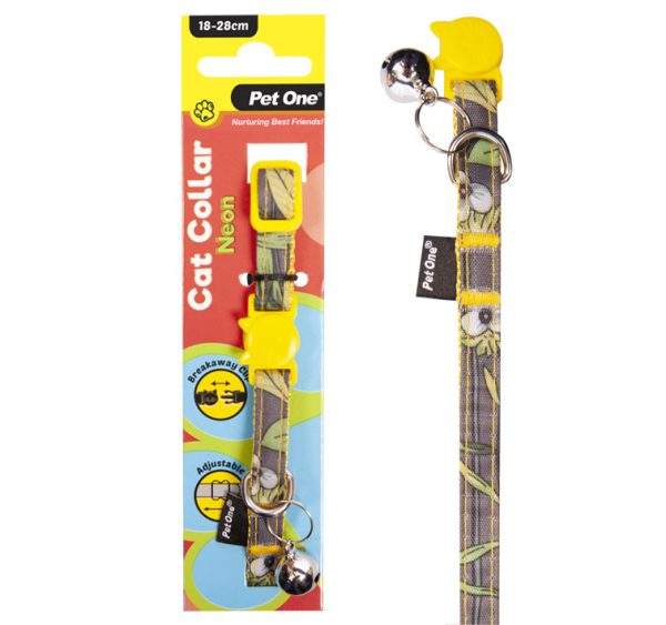 Pet One Cat Collar Neon Yellow Cheap