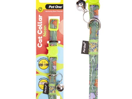 Pet One Cat Collar Neon Green For Cheap