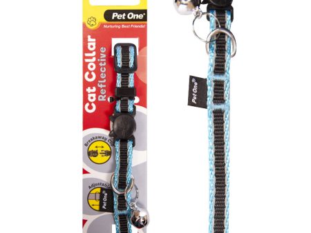 Pet One Cat Collar Reflective Black Blue Online