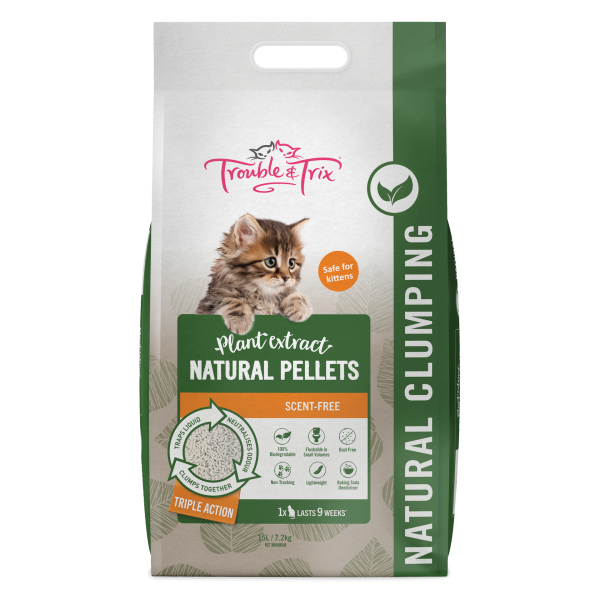 Trouble & Trix Natural Cat Litter 15L Fashion