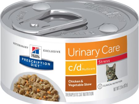 Hill s Prescription Diet C D Multicare Stress Feline Chicken & Vege Stew Can 85G x 24 Discount