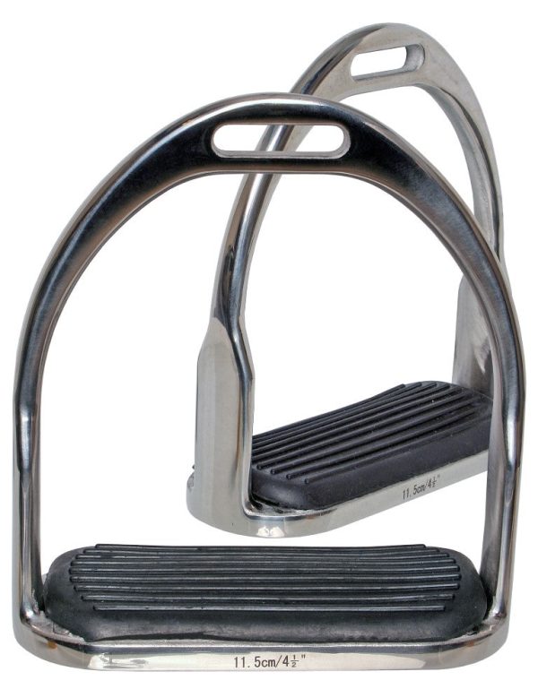 Blue Tag SS Open Bottom Stirrup Irons W Rubber Treads Sale