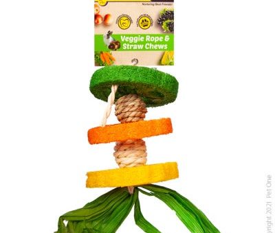 Pet One Rope & Straw Chew Hanging Hula Online Hot Sale