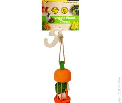 Pet One Veggie Wood Carrot Carousel Orange Online now