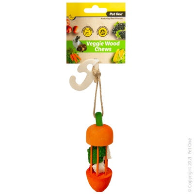 Pet One Veggie Wood Carrot Carousel Orange Online now