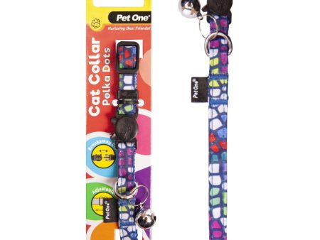 Pet One Cat Collar Polka Dots Mixed Colors Fashion