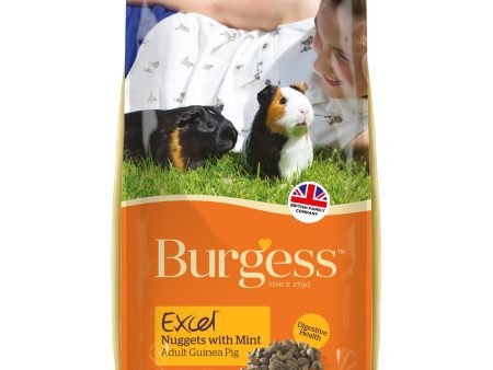 Burgess Excel Adult Guinea Pig Nuggets with Mint 10KG For Discount