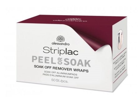 Alessandro STRIPLAC Soak-Off Remover Wraps paruoštos naudojimui pagalvėlės su folija For Cheap