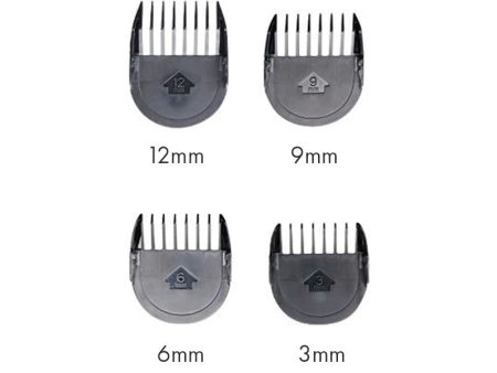 Papildomos šukos kirpimo mašinėlei OSOM Professional Hair Clipper P9 Comb HCP9 OSOMPHCP9COMBS, 3 mm, 6 mm, 9 mm, 12 mm Fashion