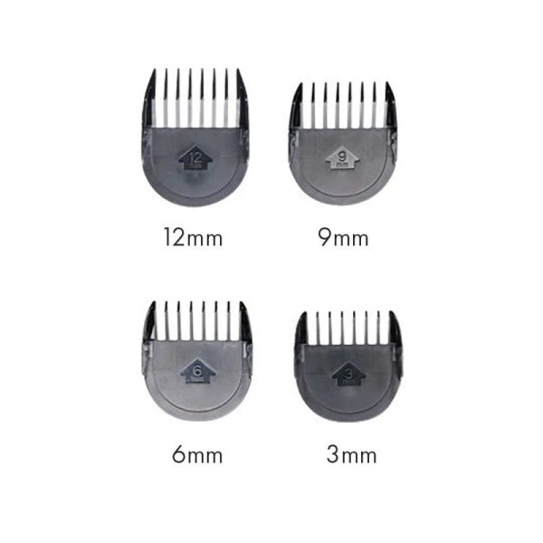 Papildomos šukos kirpimo mašinėlei OSOM Professional Hair Clipper P9 Comb HCP9 OSOMPHCP9COMBS, 3 mm, 6 mm, 9 mm, 12 mm Fashion